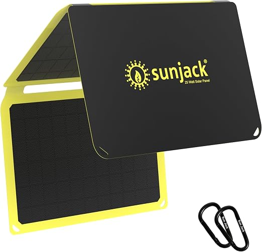 SunJack 25W ETFE Foldable Solar Panel Charger