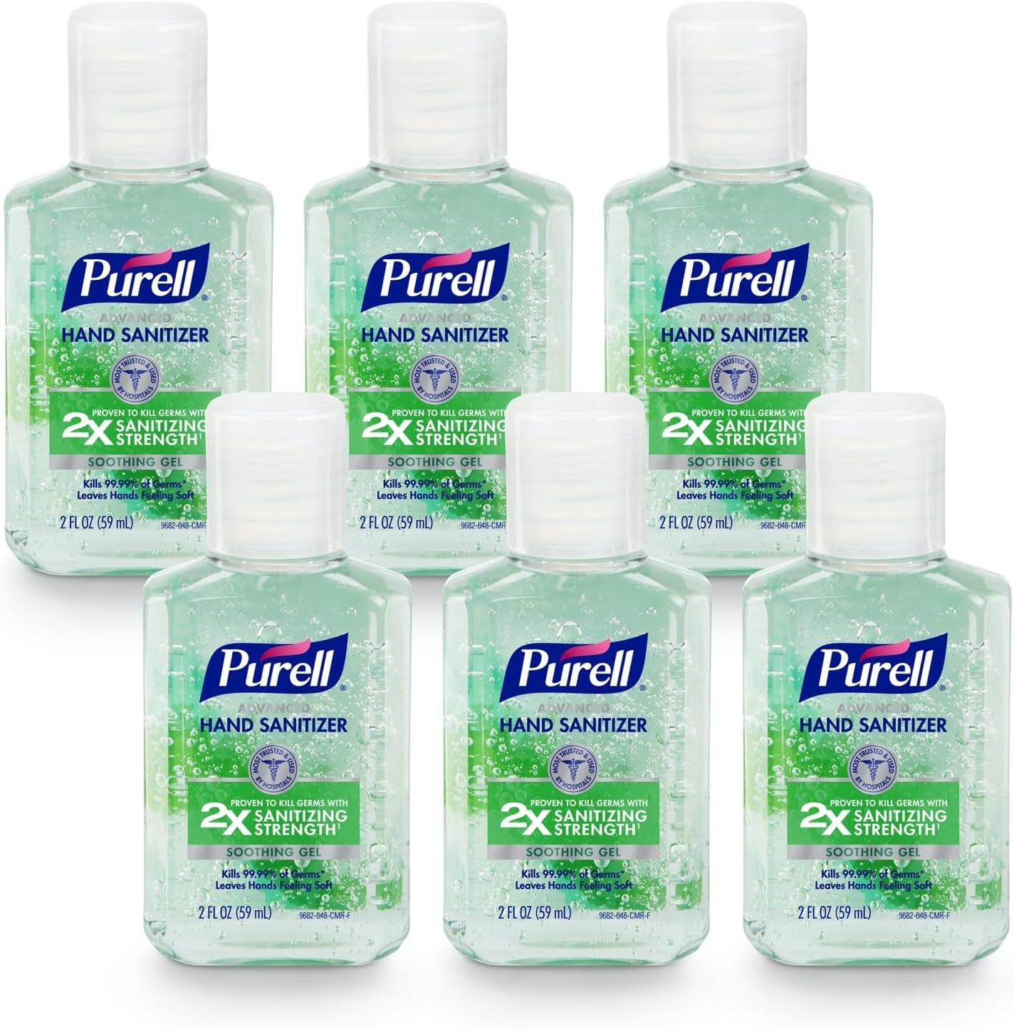 PURELL Soothing Gel Hand Sanitizer 2 oz 6-Pack