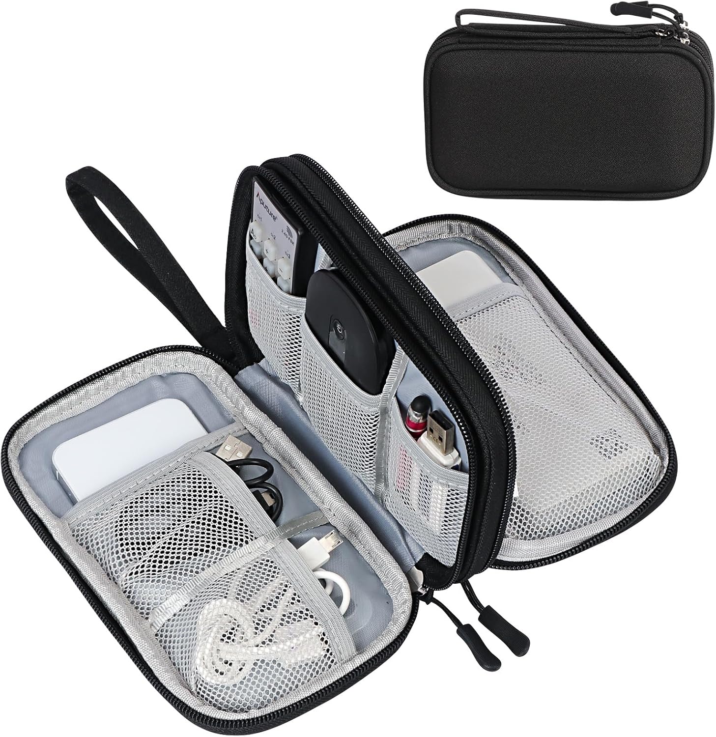 FYY Medium Double-Layer Electronics Organizer
