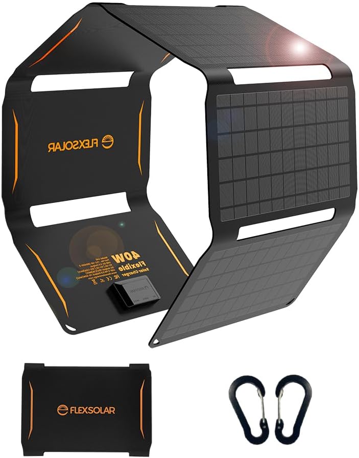 FlexSolar 40W Foldable Solar Panel Charger