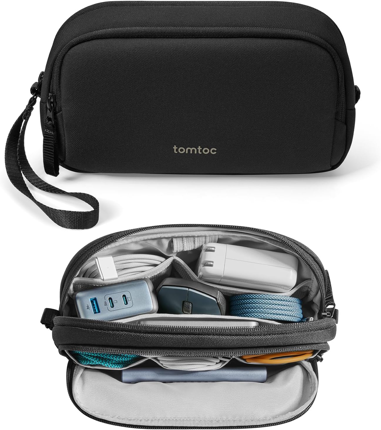 tomtoc Dual-Compartment Tech Organizer
