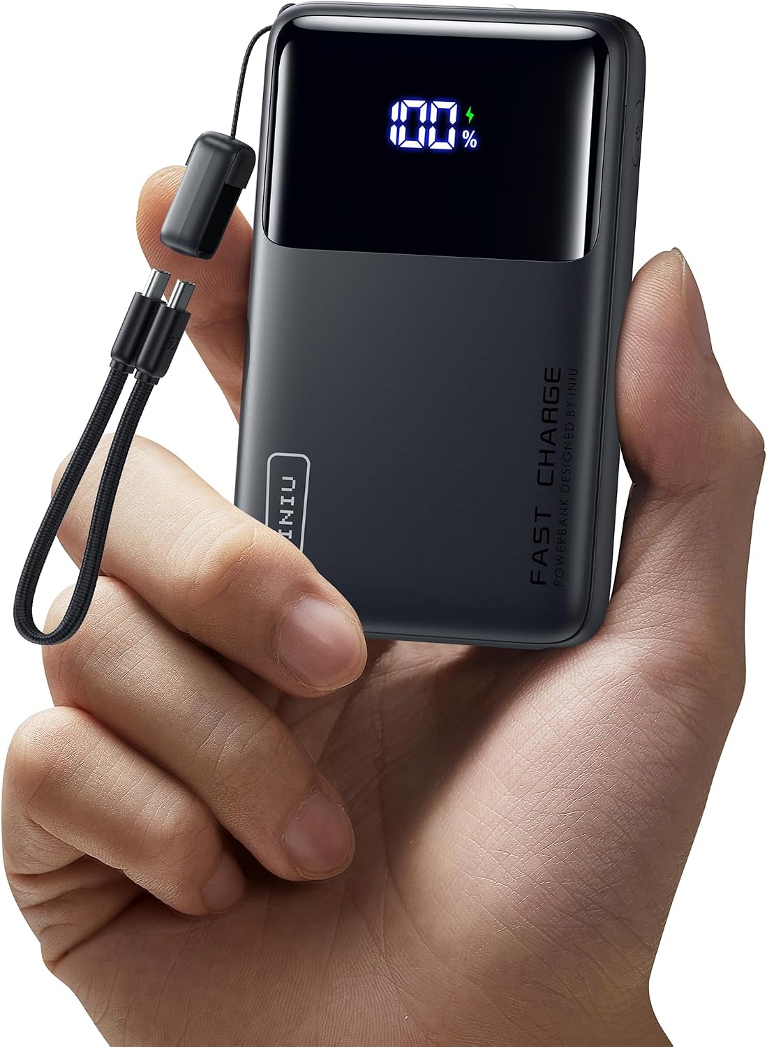 INIU 10K 45W Power Bank with Detachable USB-C Cable