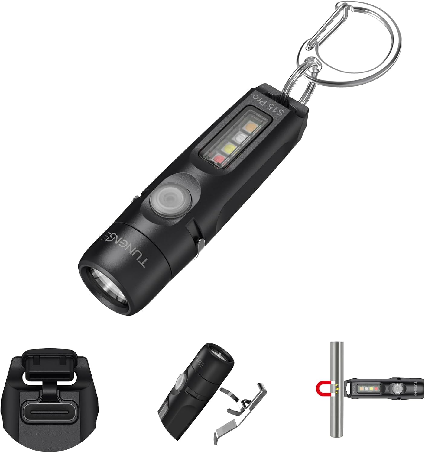 S15PRO 750-Lumen Rechargeable Keychain Flashlight