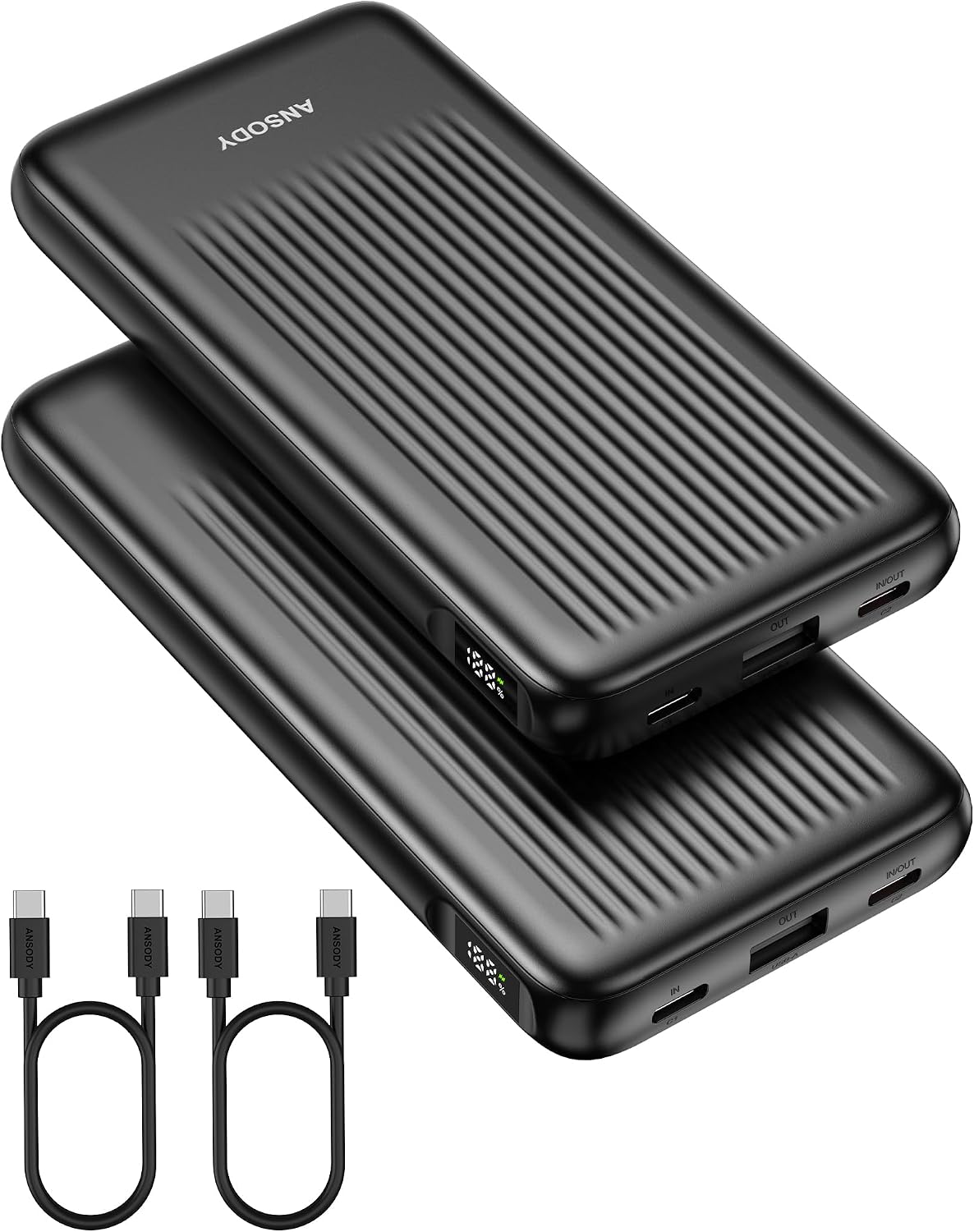 2-Pack 10K 22.5W USB-C Power Banks