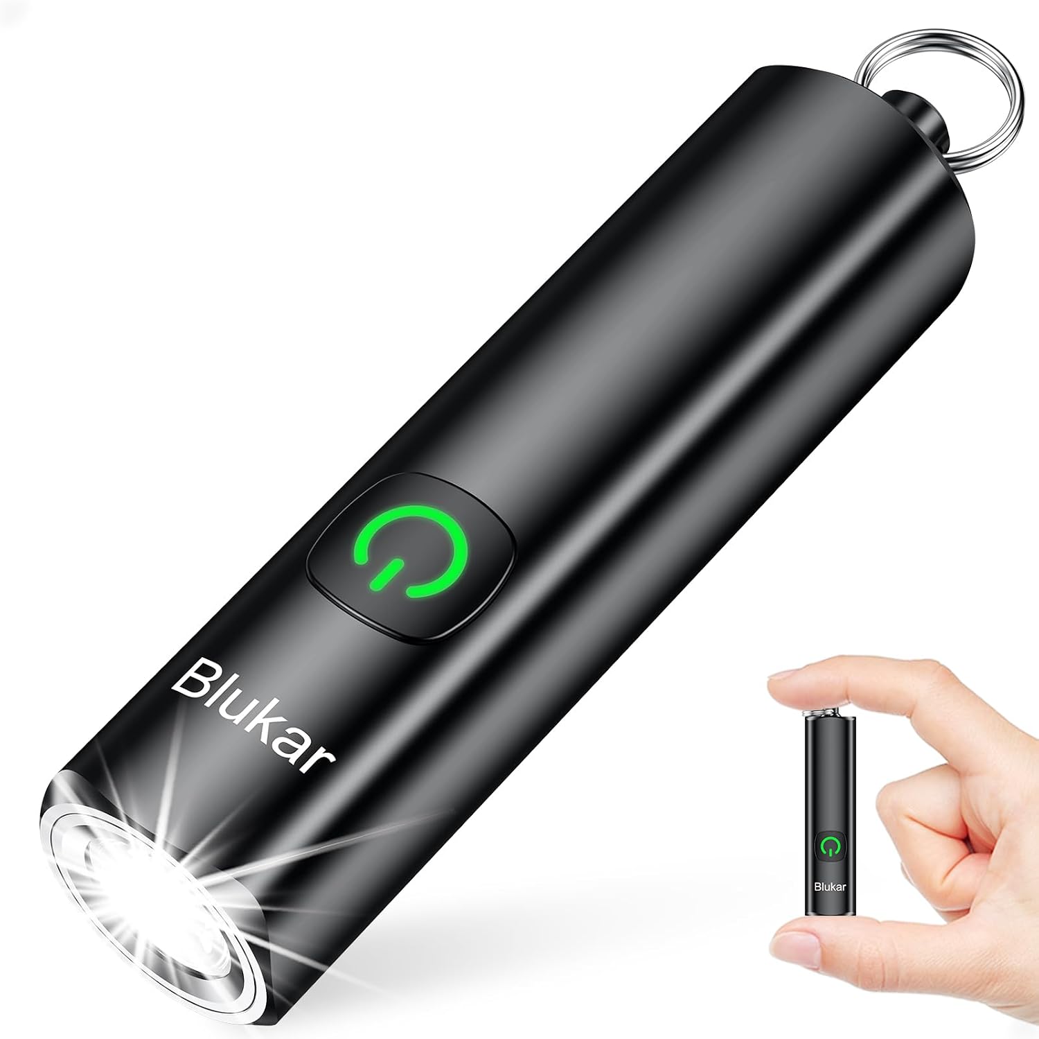 Blukar 360-Lumen Rechargeable EDC Keychain Flashlight