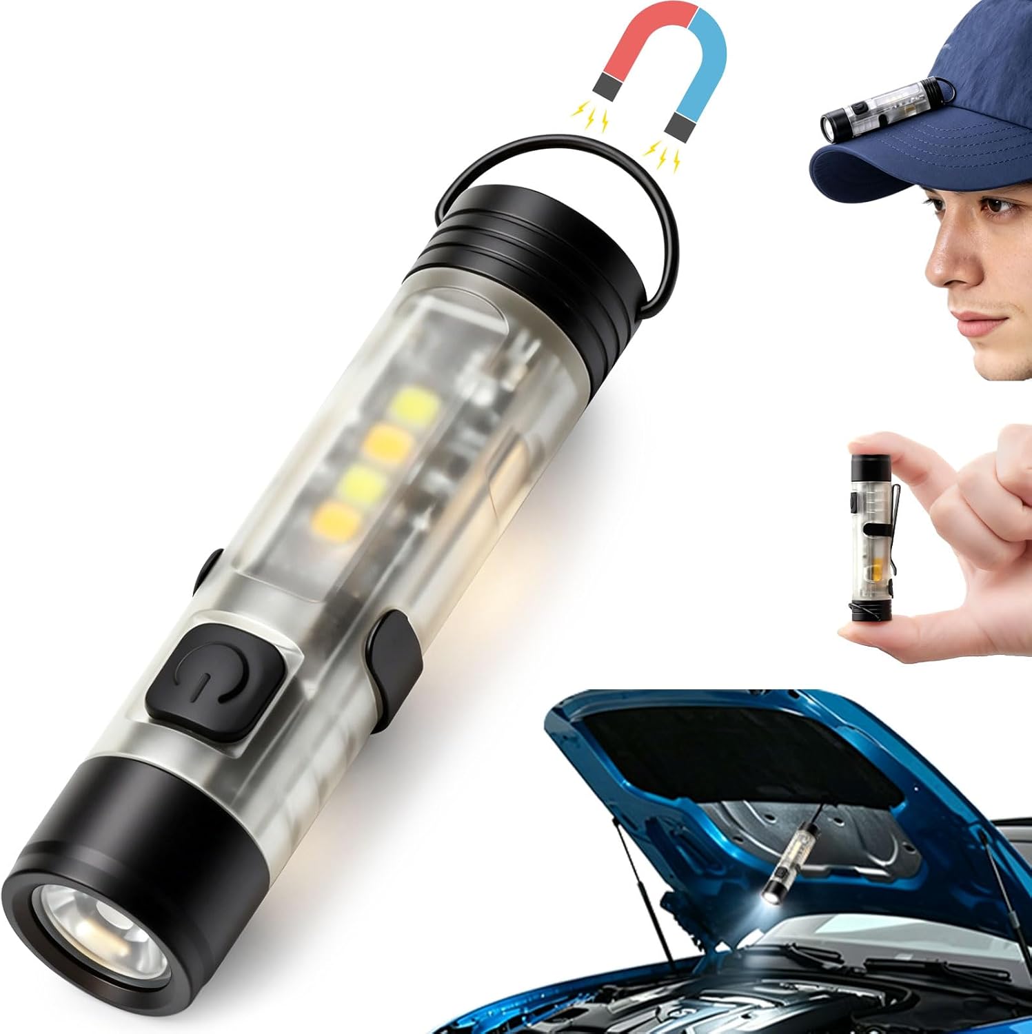 Mini Rechargeable EDC Keychain Flashlight